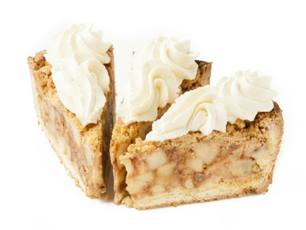 Appelkruimelpunt + slagroom