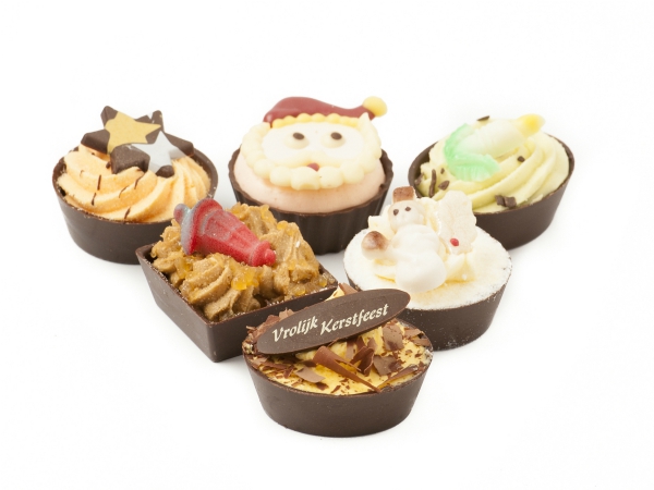 Kerst choco petit fours